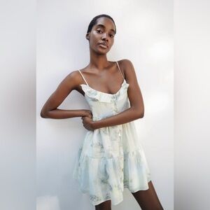 100 % Cotton Tie-Dye Strappy Mini Sundress